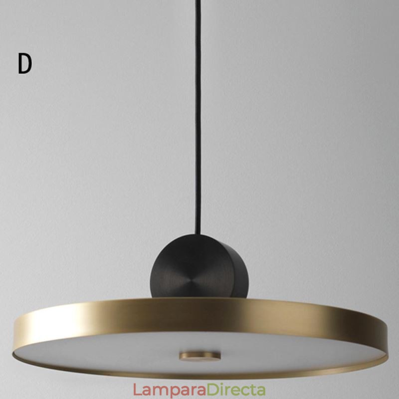 Lámpara colgante moderna de acrílico nórdico con iluminación geométrica