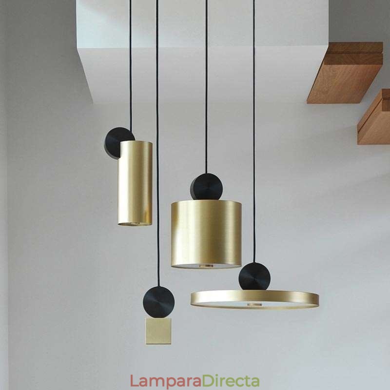 Lámpara colgante moderna de acrílico nórdico con iluminación geométrica