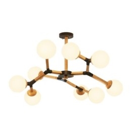 Lámpara colgante nórdica Magic Bean, lámpara creativa de madera