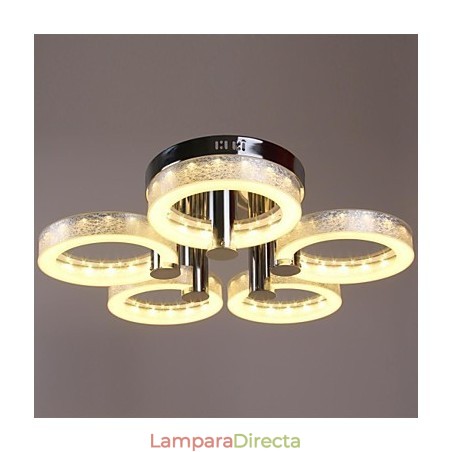 Lámpara de araña acrílica de 5 luces (acabado cromado) Lámpara de araña acrílica de 5 luces (acabado cromado)