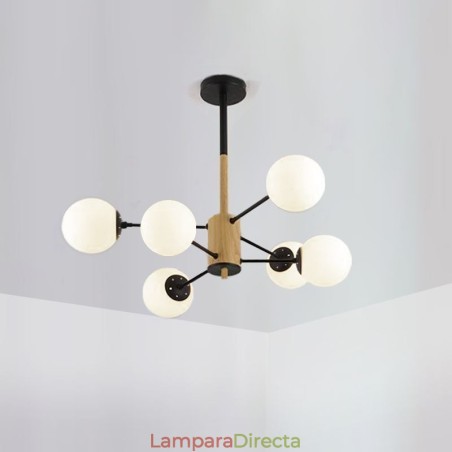 Lámpara colgante de frijol mágico, lámpara nórdica creativa de madera Lámpara colgante de frijol mágico, lámpara nórdica creativa de madera