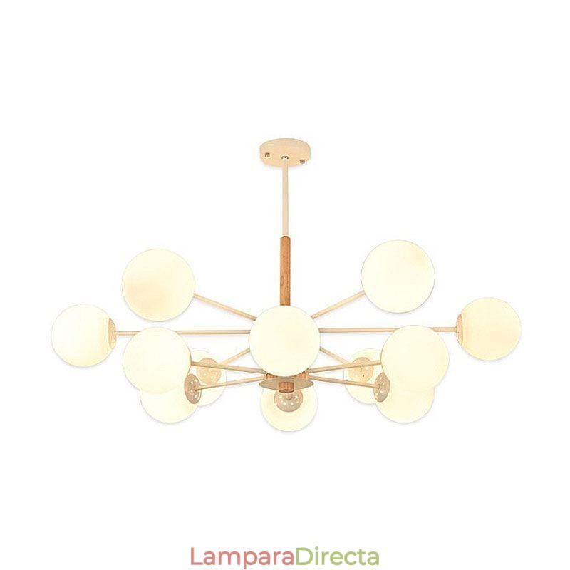 Lámpara colgante de frijol mágico, lámpara nórdica creativa de madera
