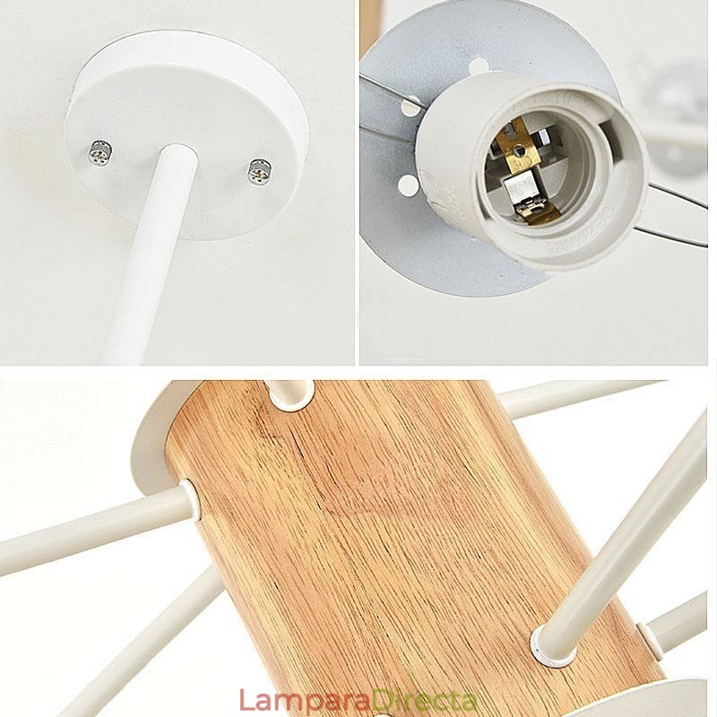 Lámpara colgante de frijol mágico, lámpara nórdica creativa de madera