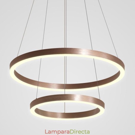 Lámpara colgante Dibujo Craft 2 anillos Lámpara 60+40cm Lámpara colgante Dibujo Craft 2 anillos Lámpara 60+40cm