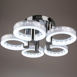 Lámpara de araña acrílica de 5 luces (acabado cromado)