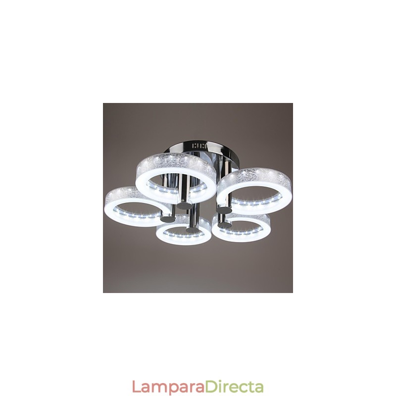 Lámpara de araña acrílica de 5 luces (acabado cromado)