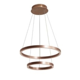 Lámpara colgante Dibujo Craft 2 anillos Lámpara 60+40cm