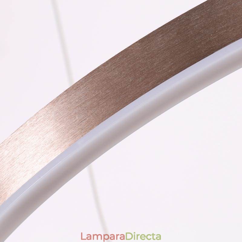 Lámpara colgante Dibujo Craft 2 anillos Lámpara 60+40cm