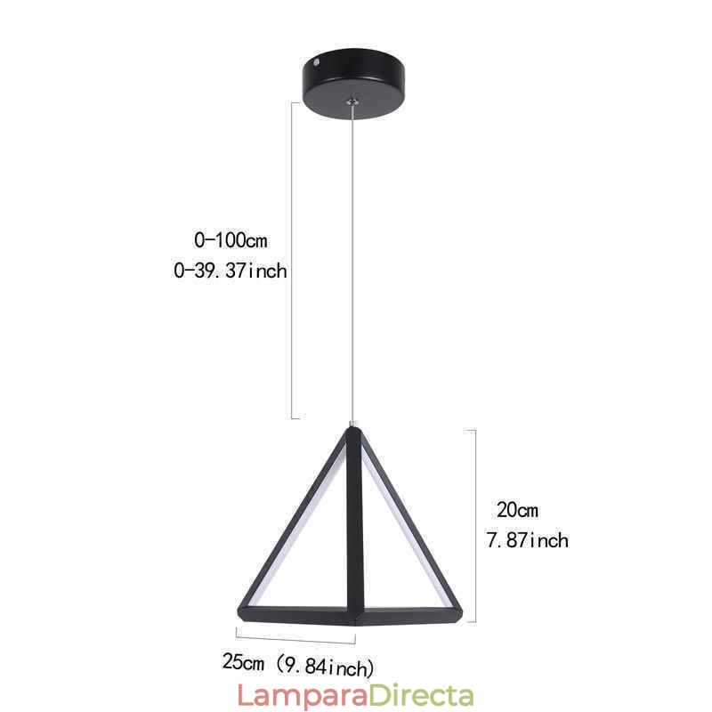 Lámpara colgante posmoderna con forma de triángulo geométrico, lámpara creativa, iluminación