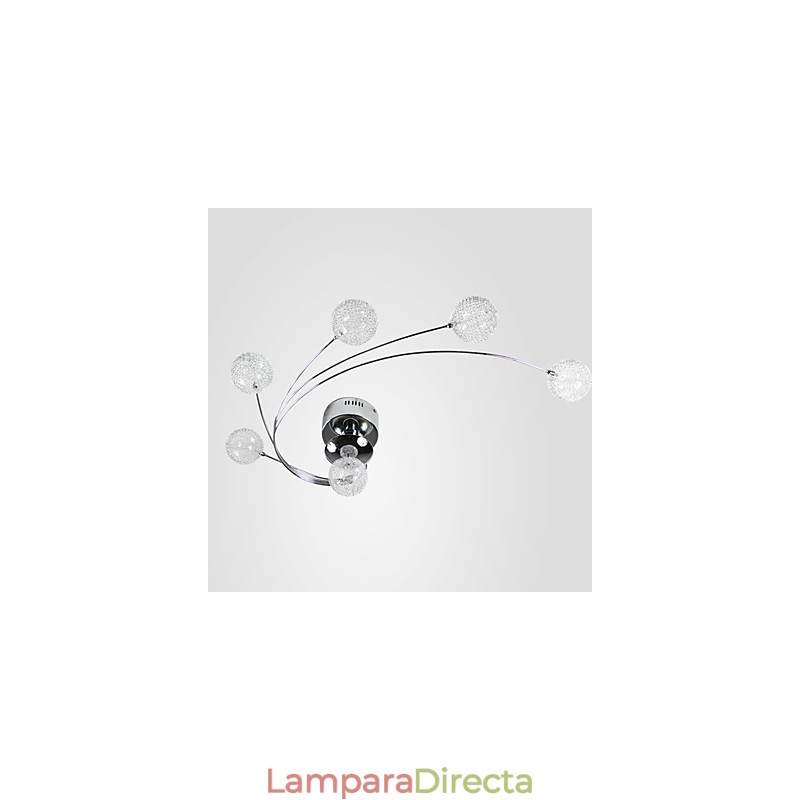 Lámpara de techo moderna con bombillas incluidas, 6 luces