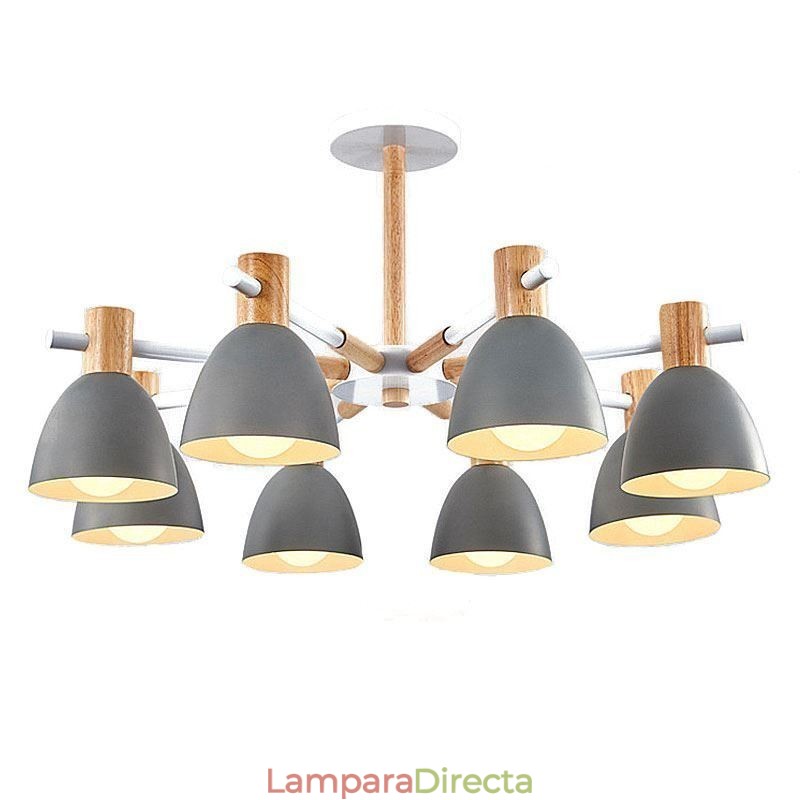 Lámpara colgante moderna y sencilla de macarrón, iluminación creativa de madera