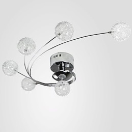 Lámpara de techo moderna con bombillas incluidas, 6 luces