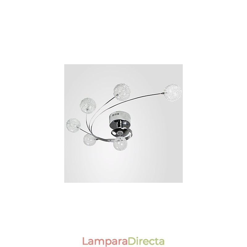 Lámpara de techo moderna con bombillas incluidas, 6 luces