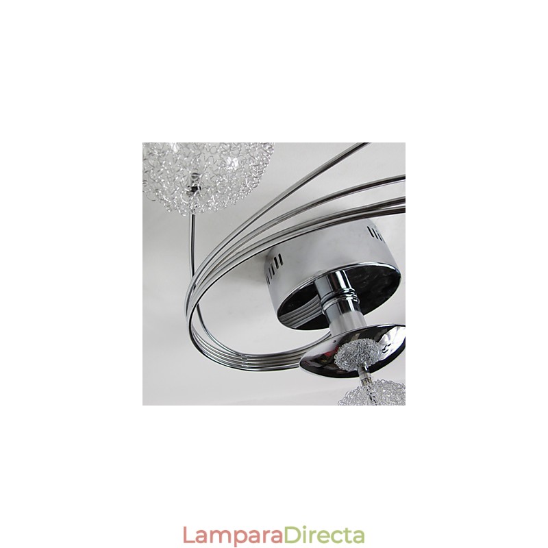 Lámpara de techo moderna con bombillas incluidas, 6 luces