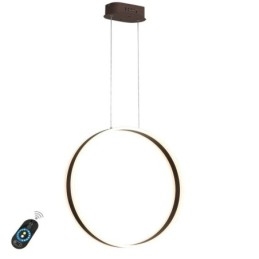 Lámpara colgante nórdica con forma de anillo acrílico