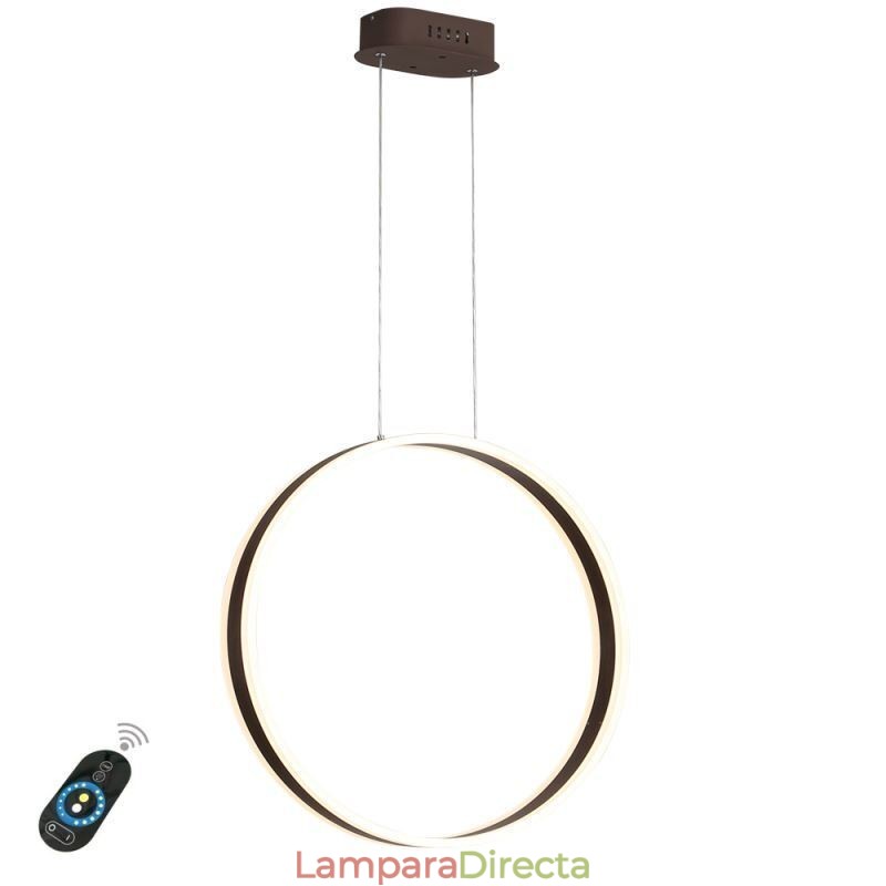 Lámpara colgante nórdica con forma de anillo acrílico