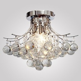 Lámpara de araña moderna de cristal de 3 luces