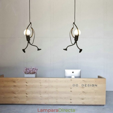 Lámpara colgante moderna y sencilla con forma de hombrecito, luz creativa Lámpara colgante moderna y sencilla con forma de hombrecito, luz creativa