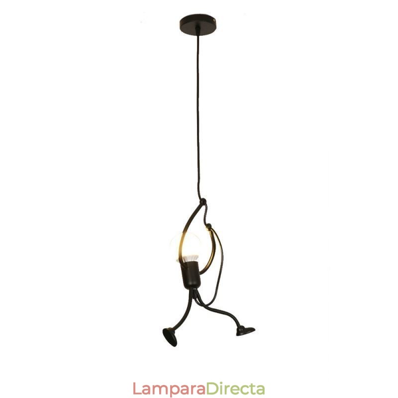 Lámpara colgante moderna y sencilla con forma de hombrecito, luz creativa