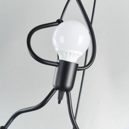 Lámpara colgante moderna y sencilla con forma de hombrecito, luz creativa