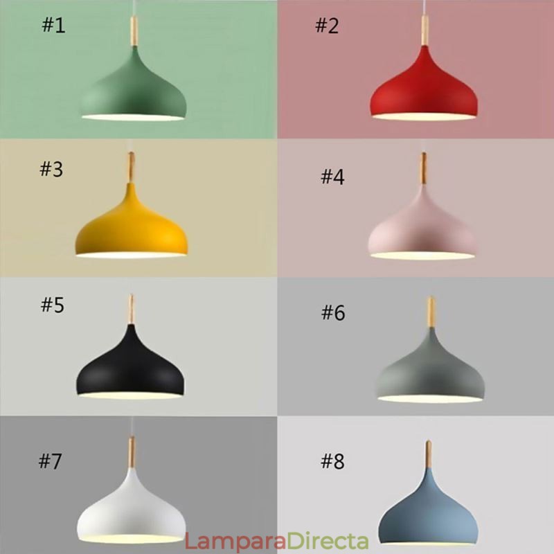 Lámpara colgante moderna de aluminio Macaron, luz ajustable para el hogar