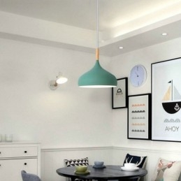 Lámpara colgante moderna de aluminio Macaron, luz ajustable para el hogar