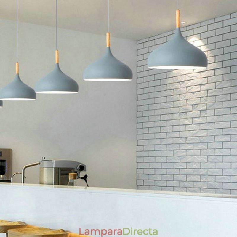 Lámpara colgante moderna de aluminio Macaron, luz ajustable para el hogar