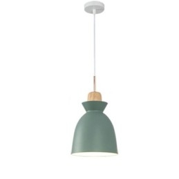 Lámpara colgante nórdica de metal con forma de cúpula y colores macarrones
