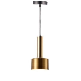Lámpara colgante moderna y sencilla con forma de cilindro, iluminación de aluminio.