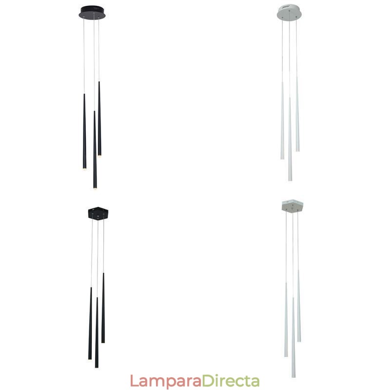 Lámpara colgante moderna y sencilla con forma de cilindro, lámpara de lluvia de meteoritos.