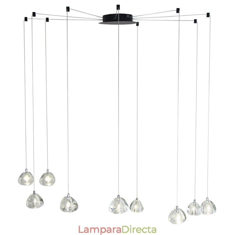 Lámpara colgante moderna de cristal, lámpara de iluminación para el hogar