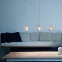 Lámpara colgante moderna de cristal, lámpara de iluminación para el hogar