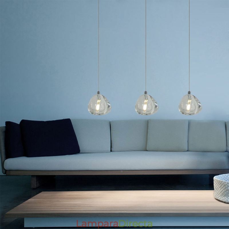 Lámpara colgante moderna de cristal, lámpara de iluminación para el hogar