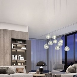 Lámpara colgante moderna de cristal, lámpara de iluminación para el hogar