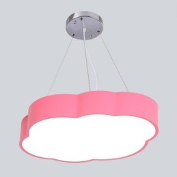 Lámpara colgante moderna y sencilla con forma de nube, iluminación creativa con dibujos animados.