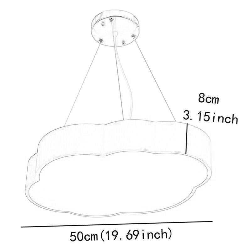 Lámpara colgante moderna y sencilla con forma de nube, iluminación creativa con dibujos animados.