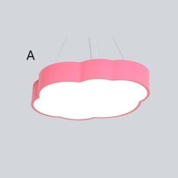 Lámpara colgante moderna y sencilla con forma de nube, iluminación creativa con dibujos animados.