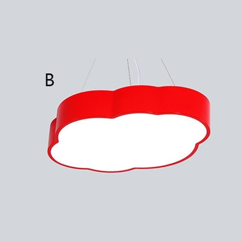 Lámpara colgante moderna y sencilla con forma de nube, iluminación creativa con dibujos animados.