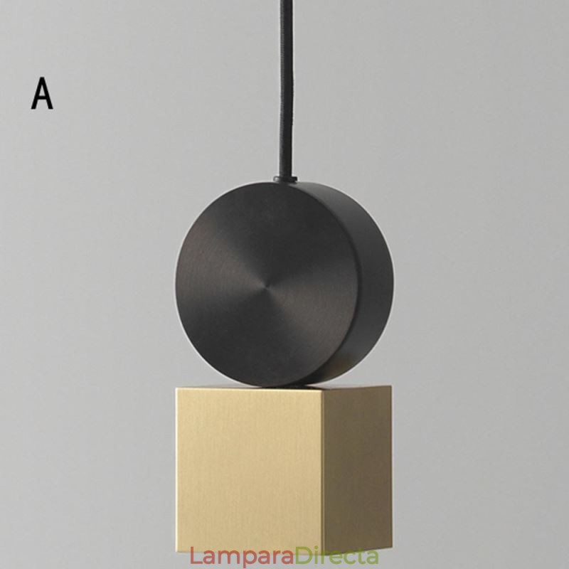 Lámpara colgante moderna de acrílico nórdico con iluminación geométrica