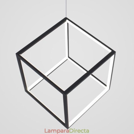 Lámpara colgante negra con forma de cubo geométrico LBY18069 Lámpara colgante negra con forma de cubo geométrico LBY18069