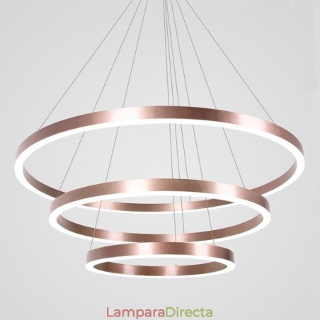 Lámpara colgante con dibujo artesanal de 3 anillos, 80+60+40 cm Lámpara colgante con dibujo artesanal de 3 anillos, 80+60+40 cm