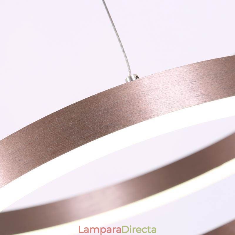 Lámpara colgante con dibujo artesanal de 3 anillos, 80+60+40 cm