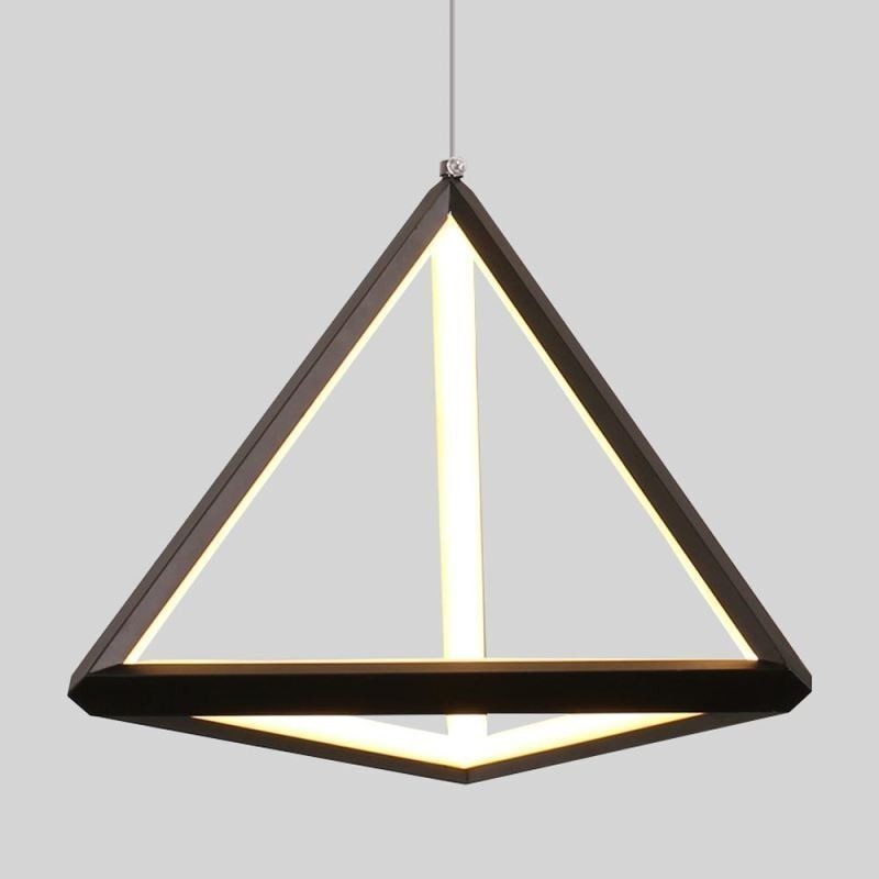 Lámpara colgante posmoderna con forma de triángulo geométrico, lámpara creativa, iluminación
