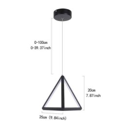 Lámpara colgante posmoderna con forma de triángulo geométrico, lámpara creativa, iluminación