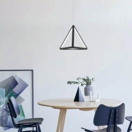Lámpara colgante posmoderna con forma de triángulo geométrico, lámpara creativa, iluminación