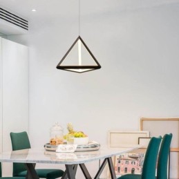 Lámpara colgante posmoderna con forma de triángulo geométrico, lámpara creativa, iluminación