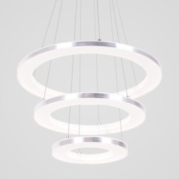 Lámpara colgante moderna de acrílico con 3 anillos, 40 + 30 + 20 cm