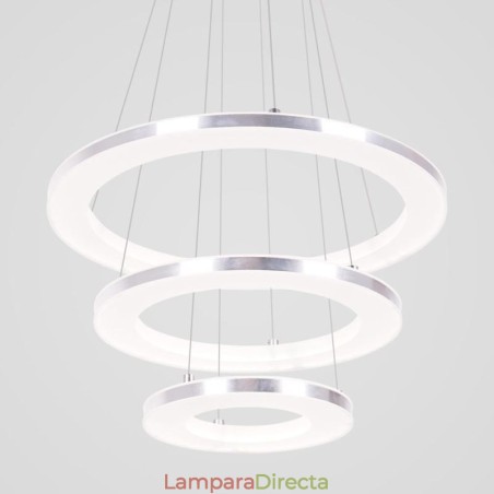 Lámpara colgante moderna de acrílico con 3 anillos, 40 + 30 + 20 cm Lámpara colgante moderna de acrílico con 3 anillos, 40 + 30 + 20 cm