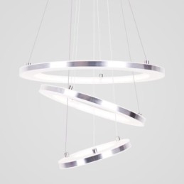 Lámpara colgante moderna de acrílico con 3 anillos, 40 + 30 + 20 cm