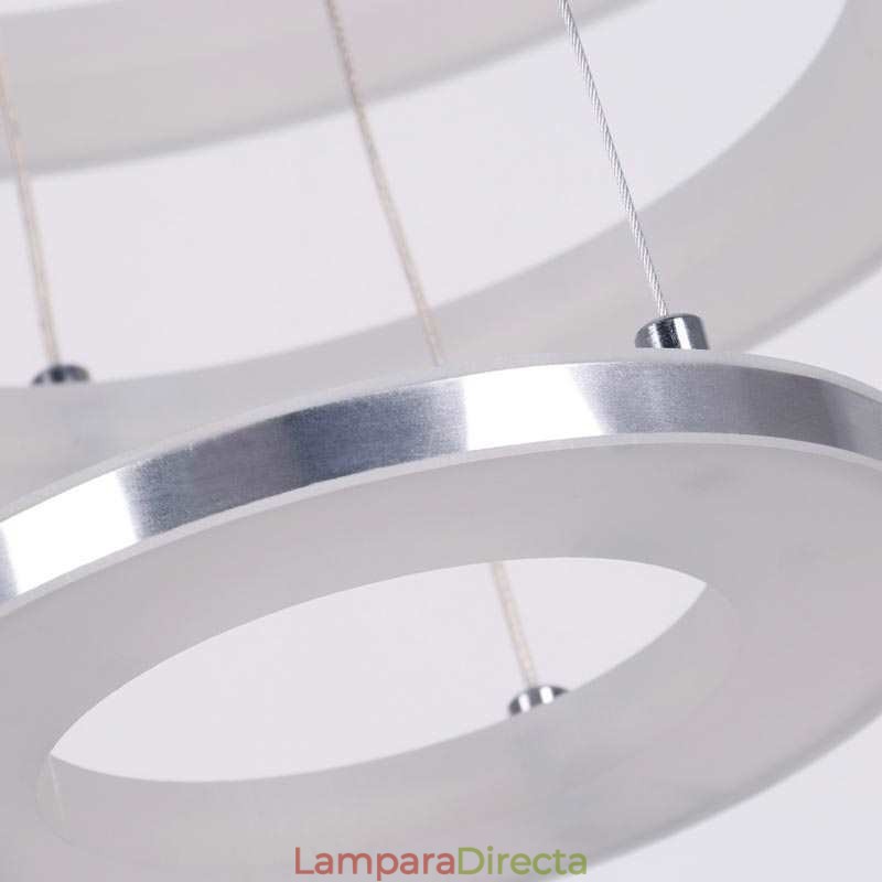 Lámpara colgante moderna de acrílico con 3 anillos, 40 + 30 + 20 cm